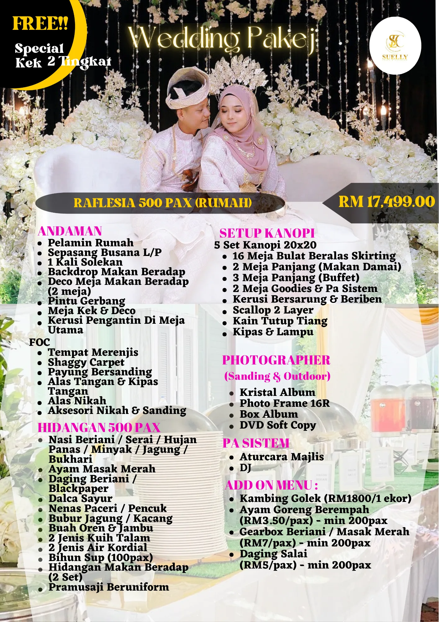 Pakej perkahwinan rumah 500 tetamu