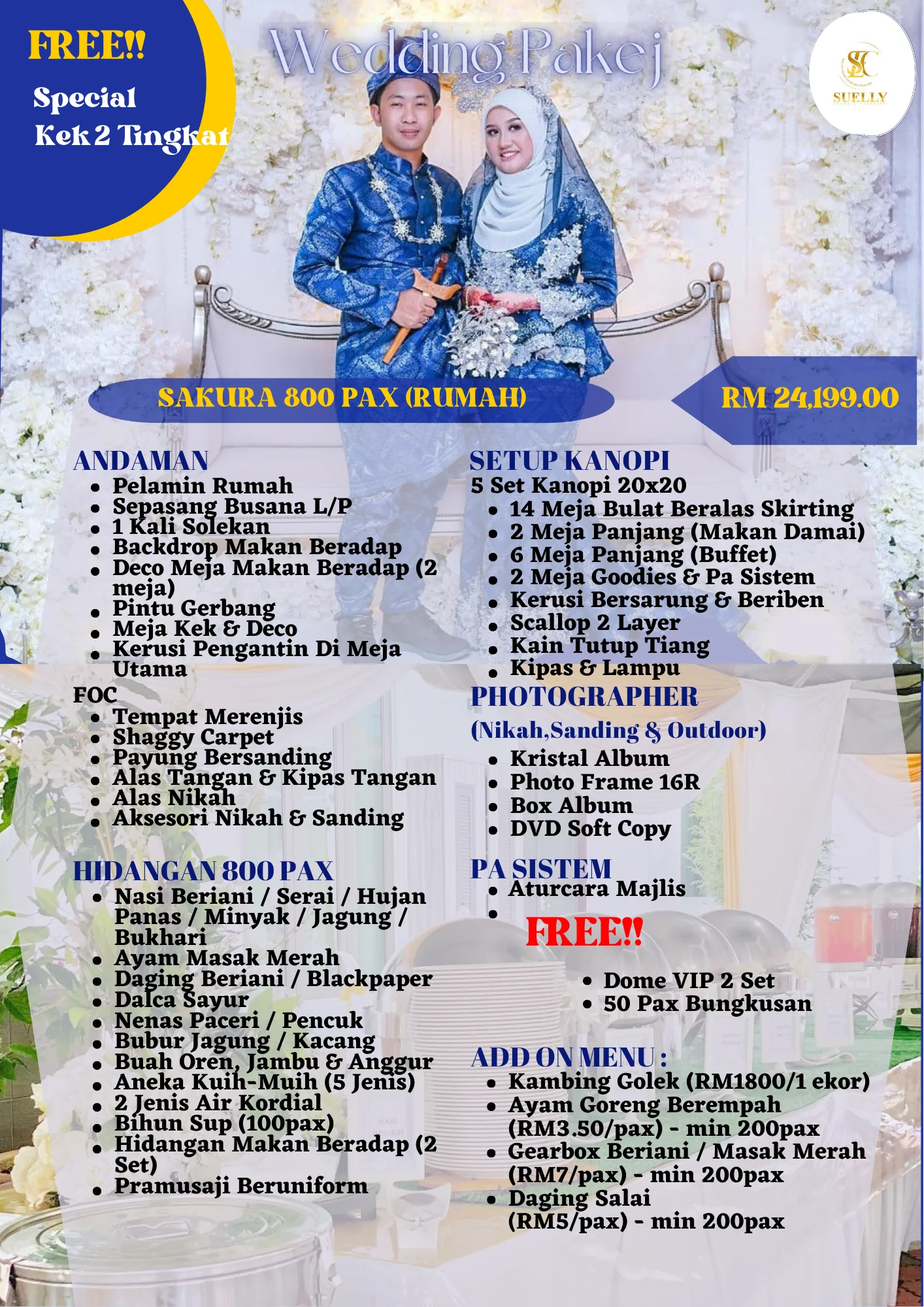 Pakej perkahwinan rumah 800 tetamu