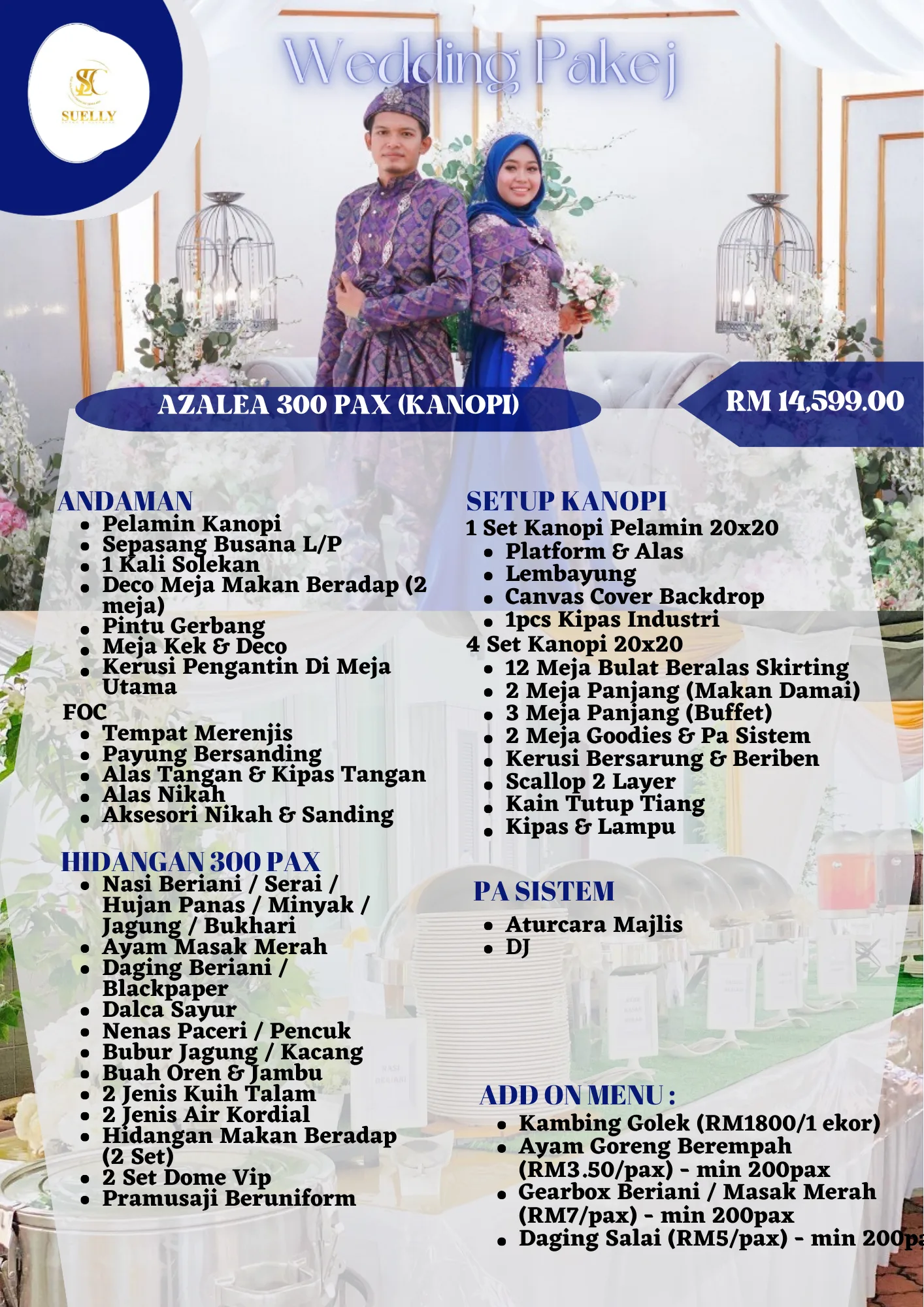 Pakej perkahwinan  kanopi 300 tetamu